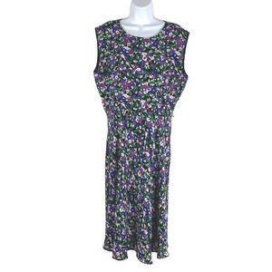 Lauren Ralph Lauren Womens Dress Size 10 Floral Sleeveless‎ Polyester DR-1305